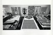 Alexander Girardm, designing his Environmental Enrichment Panels, ca. 1971, photo: Charles Eames, Alexander Girard Estate, Vitra Design Museum